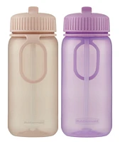 Rubbermaid 20oz Water Bottle with Carry Loop 2 Pack, 20oz x 2, BPA Free