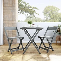 Ensemble de Table Carrée Trois Pièces Holden Grey