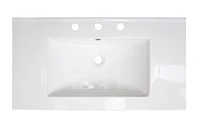 American Imaginations 36.75-in. W Ceramic Top Set White AI-23938