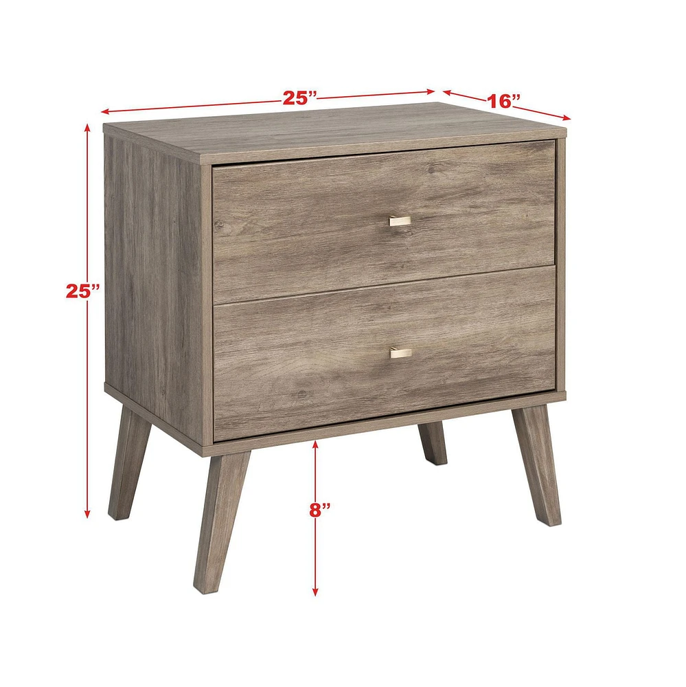 Prepac Milo 2-Drawer Nightstand
