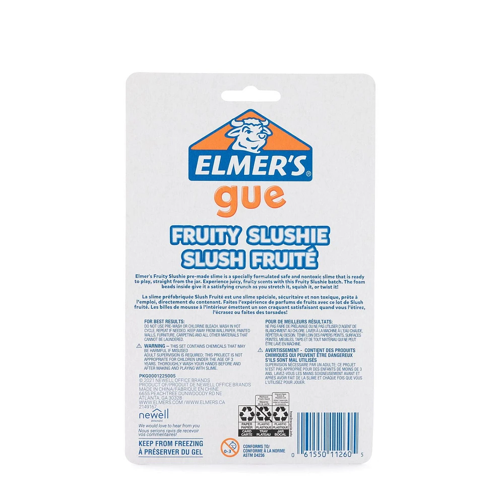 La slime préfabriquée Gue Elmer’s, slime Slush Fruité croquante, parfumée 1 unité