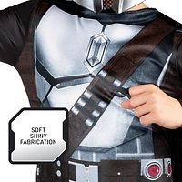 COSTUME JEUNESSE STAR WARS LE MANDALORIEN - Combinaison avec cape et casque 3D
