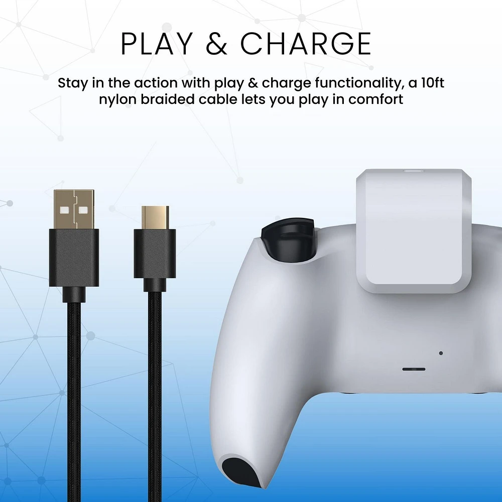 Batterie Surge et câble de charge pour contrôleurs PlayStation 5 DualSense et DualSense Edge