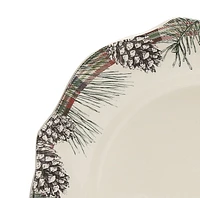 Assiette Holiday time à motif de ruban d'aiguilles