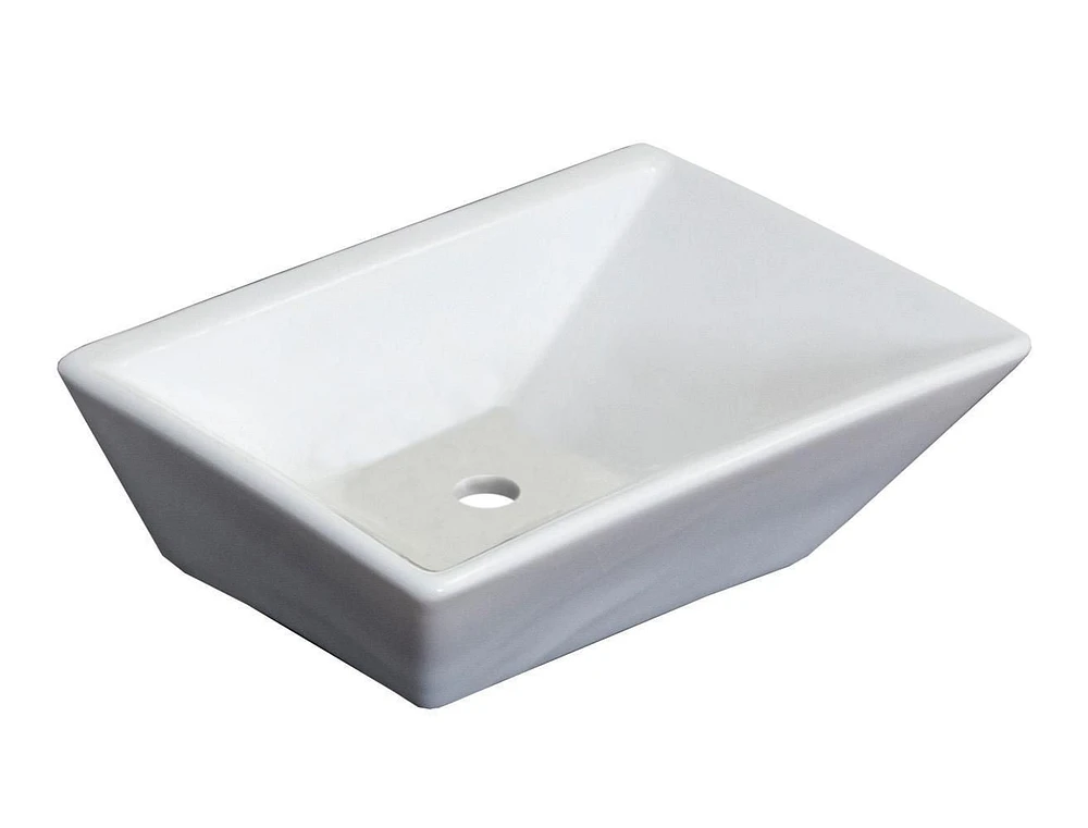 American Imaginations AI-31457 12 po W au-dessus du navire blanc de compteur pour le bâti de mur de bâti de mur