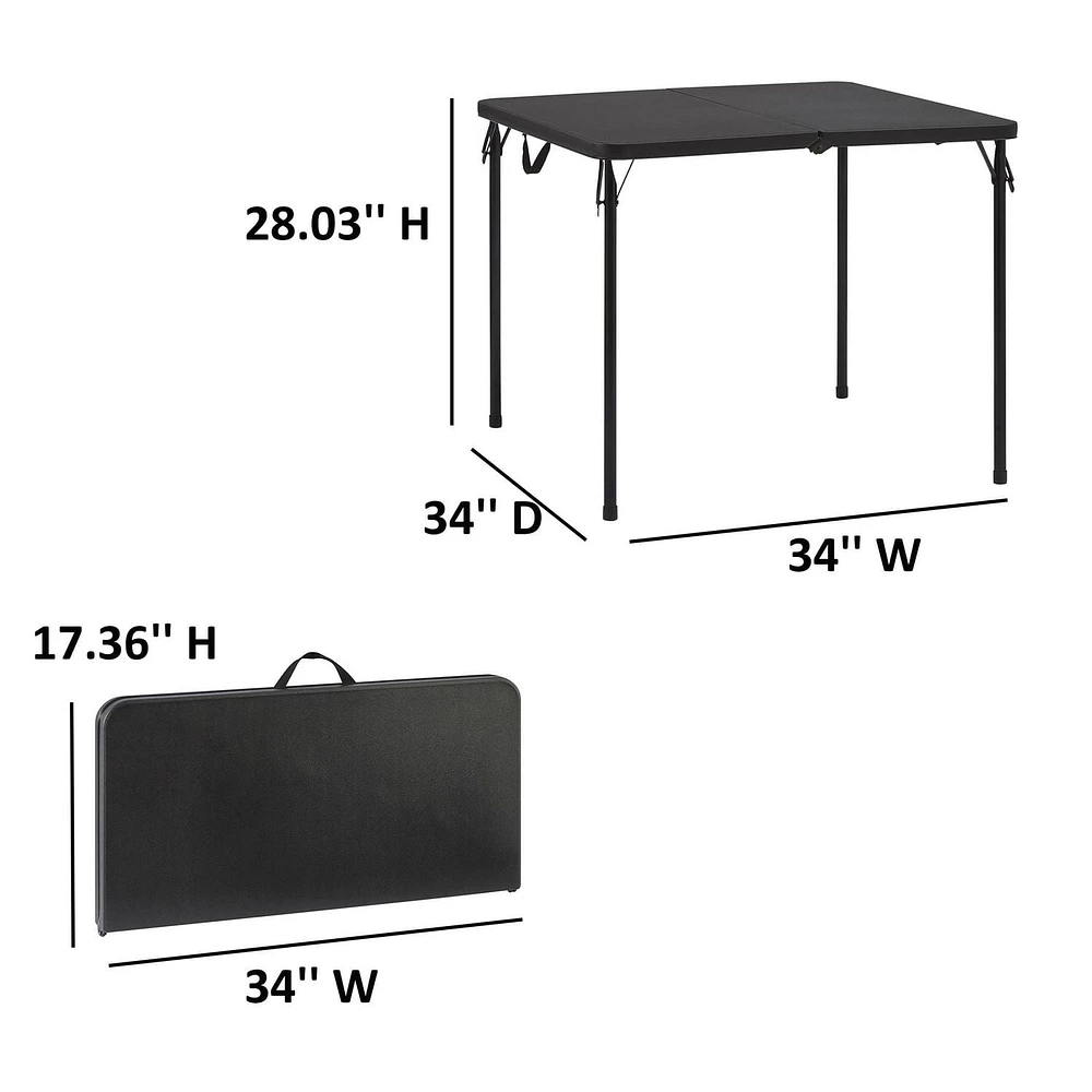 Table pliante carrée Mainstays 34 po