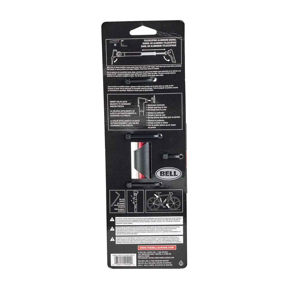 Bell Sports  Zephyr™ 150 Frame Pump, 120 PSI