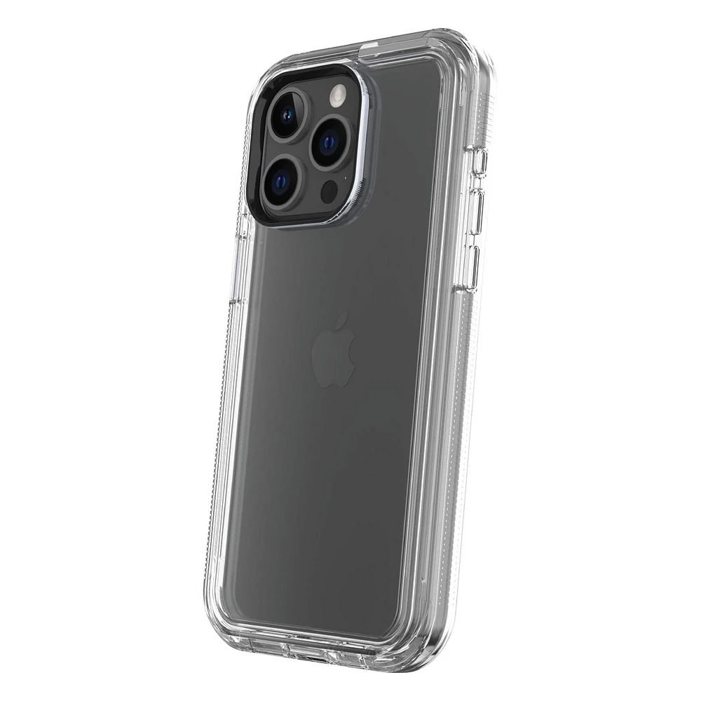 onn. iPhone 15 Pro Rugged Phone Case with Holster and 360˚ Rotating Clip, Antimicrobial, 21 ft. Drop Protection