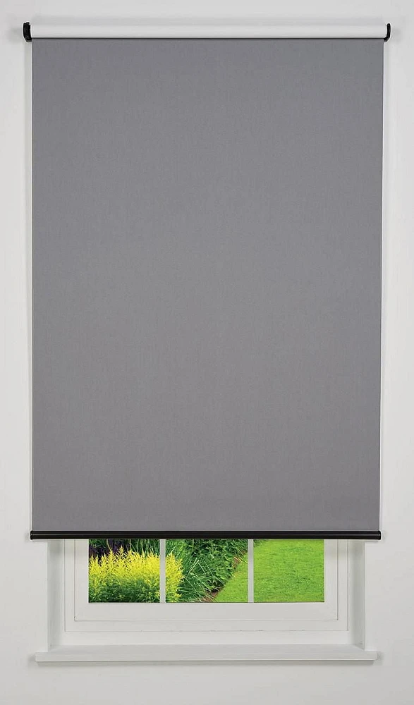 Store à enrouleur occultant sans fil Linen Avenue-Blackout Light Grey