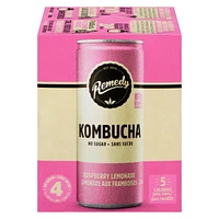 Remedy Kombucha 4 x 330 ML Raspberry Lemonade