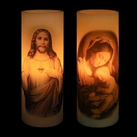 Mainstay Unscented LED Wax Pillar Candle - Virgin Mary, 3"x8"H, 5-hour timer