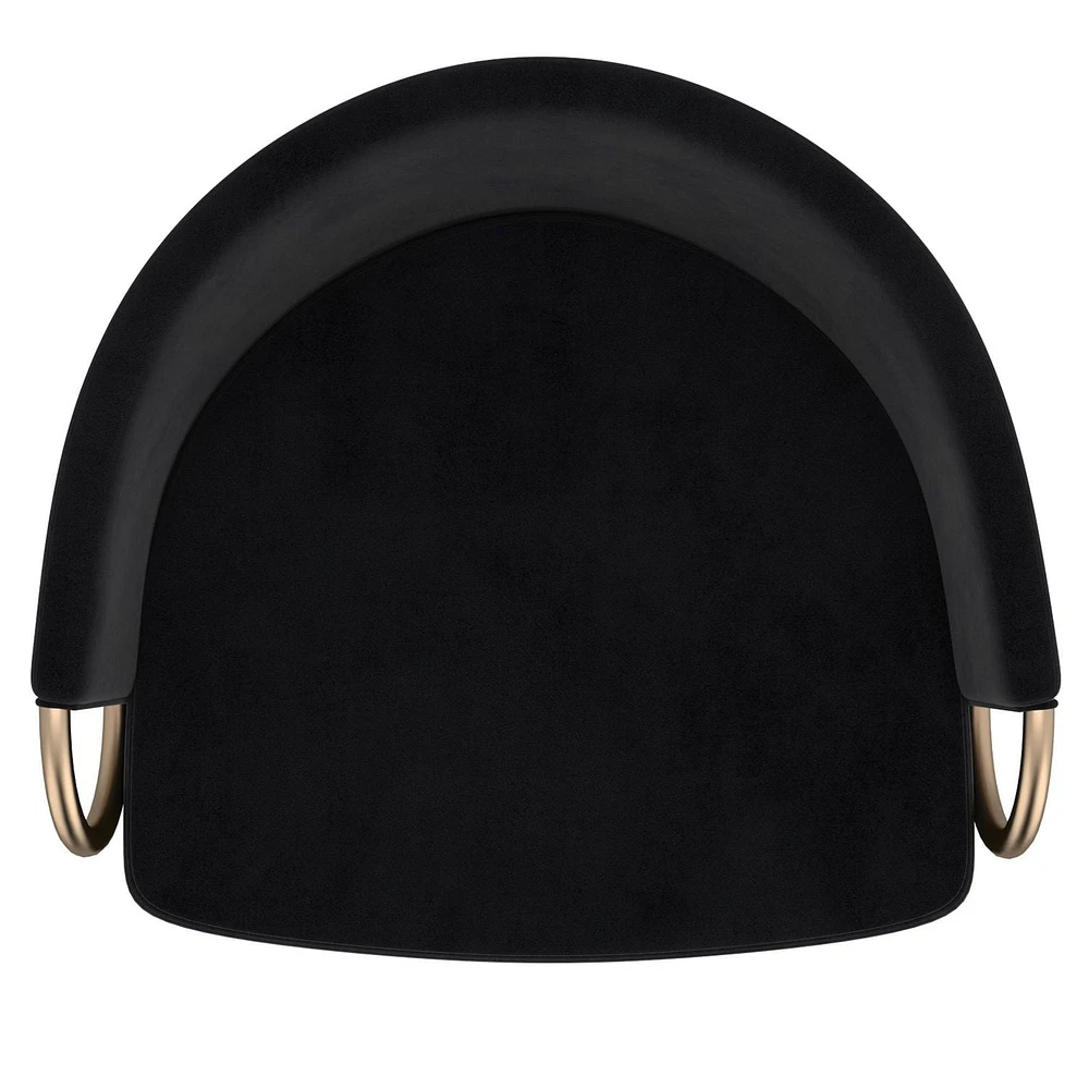Ensemble de deux tabourets de comptoir contemporains, noirs