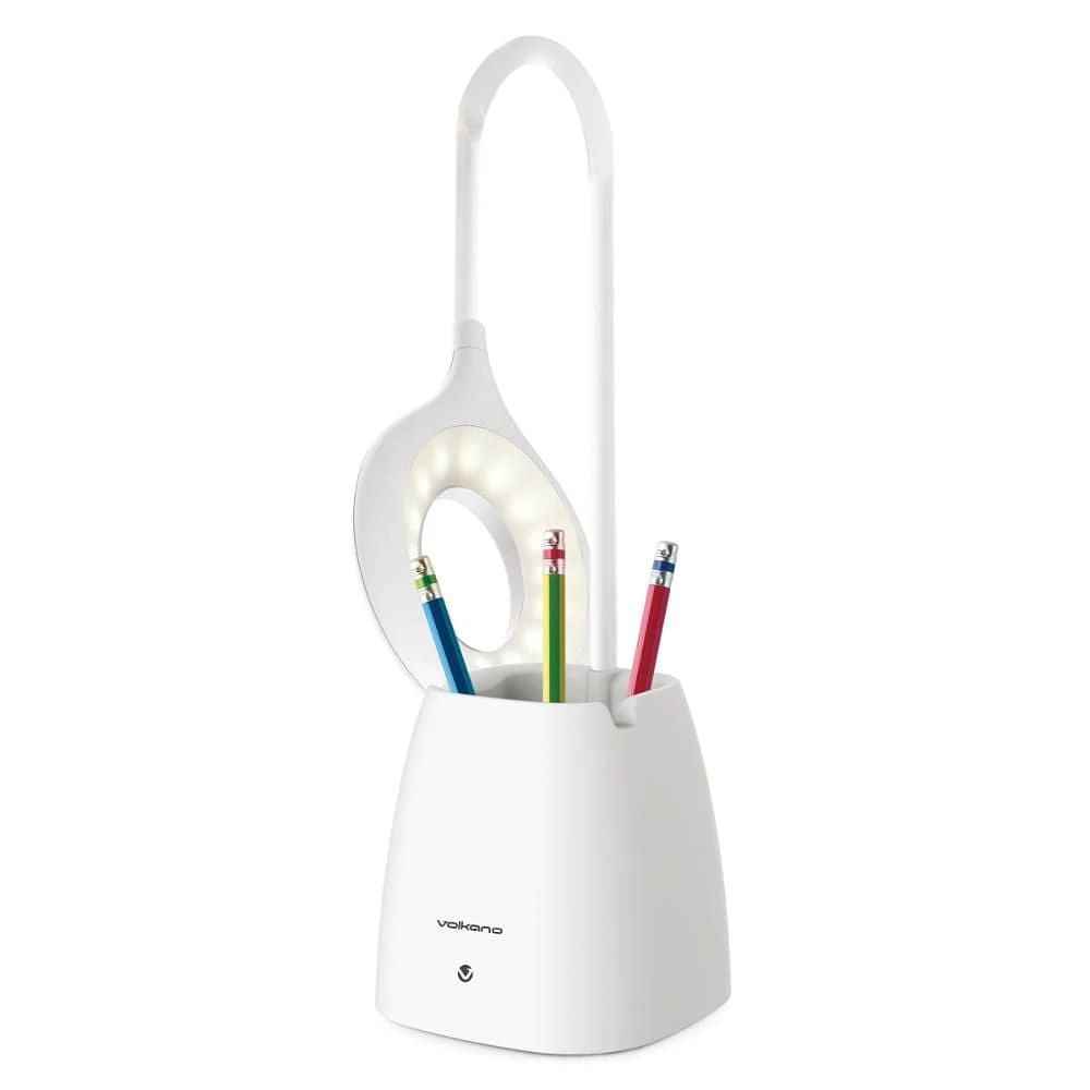 Lampe de table à DEL de la série Volkano Radiant, blanc