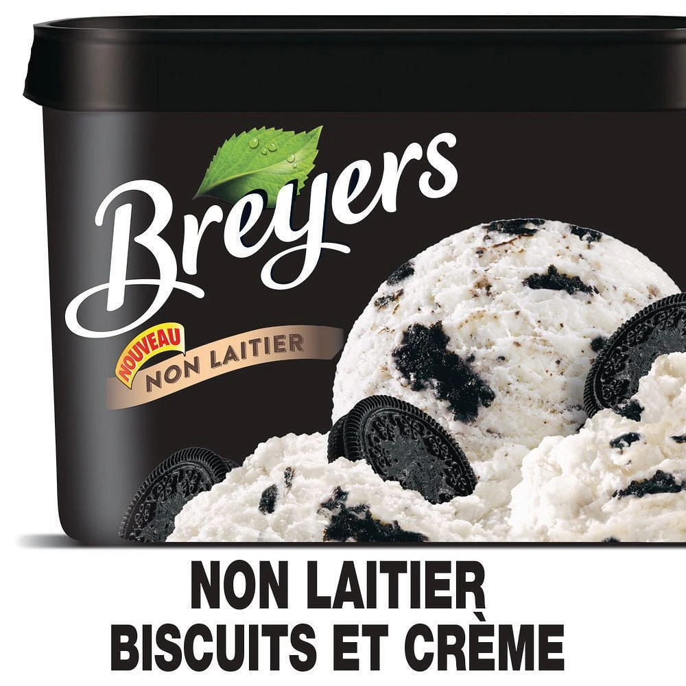 Breyers Non Dairy Cookies + Cream Frozen Dessert 1.66 Lt