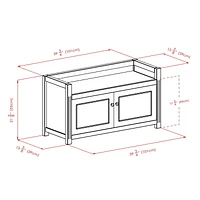 Charleston Storage Bench in Walnut Finish 94040