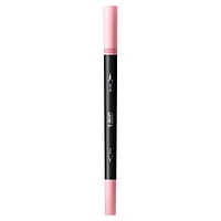 BIC Intensity Dual-Tip Colouring Felt Pens, (0.7 mm) Fine Tip and Flexible Brush in Assorted Pastel Tones, 6 Count, 6 Count