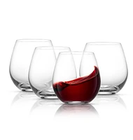 Spirits Stemless Crystal Wine Glasses 15 oz - Set of 4
