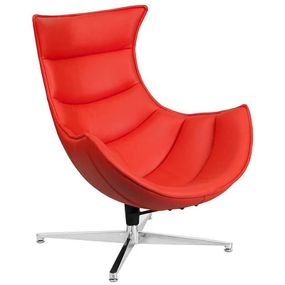 Fauteuil lounge rétro canadien rouge