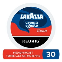 Lavazza Crema e Gusto, Medium Roast, K-Cup Coffee Pods, 30 Count