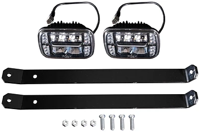 DK2 LED Snow Plow Lights with Turn Signals and High Low Beam - Mounting Bracket Included