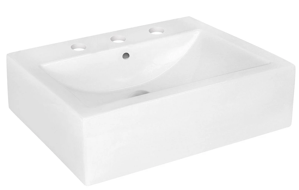 American Imaginations AI- pouces W Au-dessus de contre le navire blanc pour 3H8-in. Centre de forage