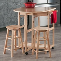 Burnett 3-Pc Space Saver Set, Natural Finish - 89332