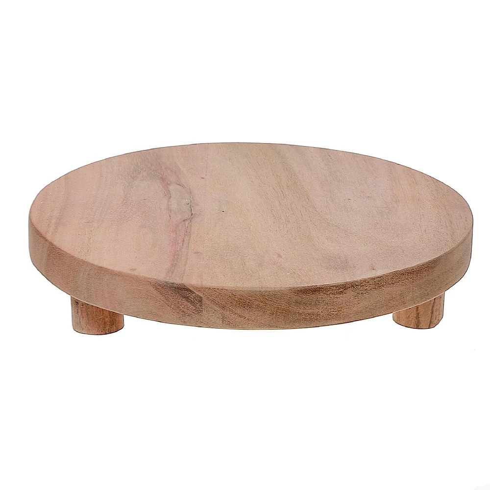 Acacia Wooden Round Table Riser Medium