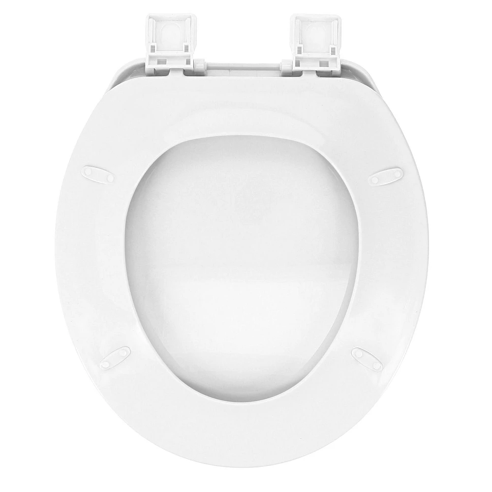 Clorox Siège de toilette rond biseauté en plastique antimicrobien Protection antimicrobienne