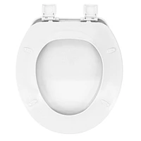 Clorox Siège de toilette rond biseauté en plastique antimicrobien Protection antimicrobienne