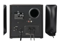 Système de haut-parleurs 3 pièces Cyber Acoustics CA-SP34BT, 32 W (total), Bluetooth, canal 2.1 avec caisson de basses et effets lumineux LED, son stéréo complet, noir