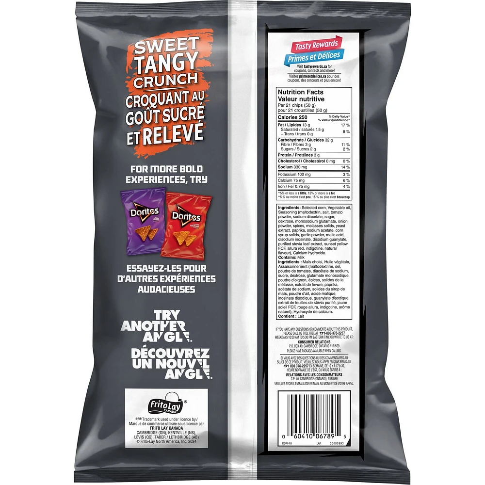 Doritos BBQ sucré et relevé Chips tortilla aromatisées 210g