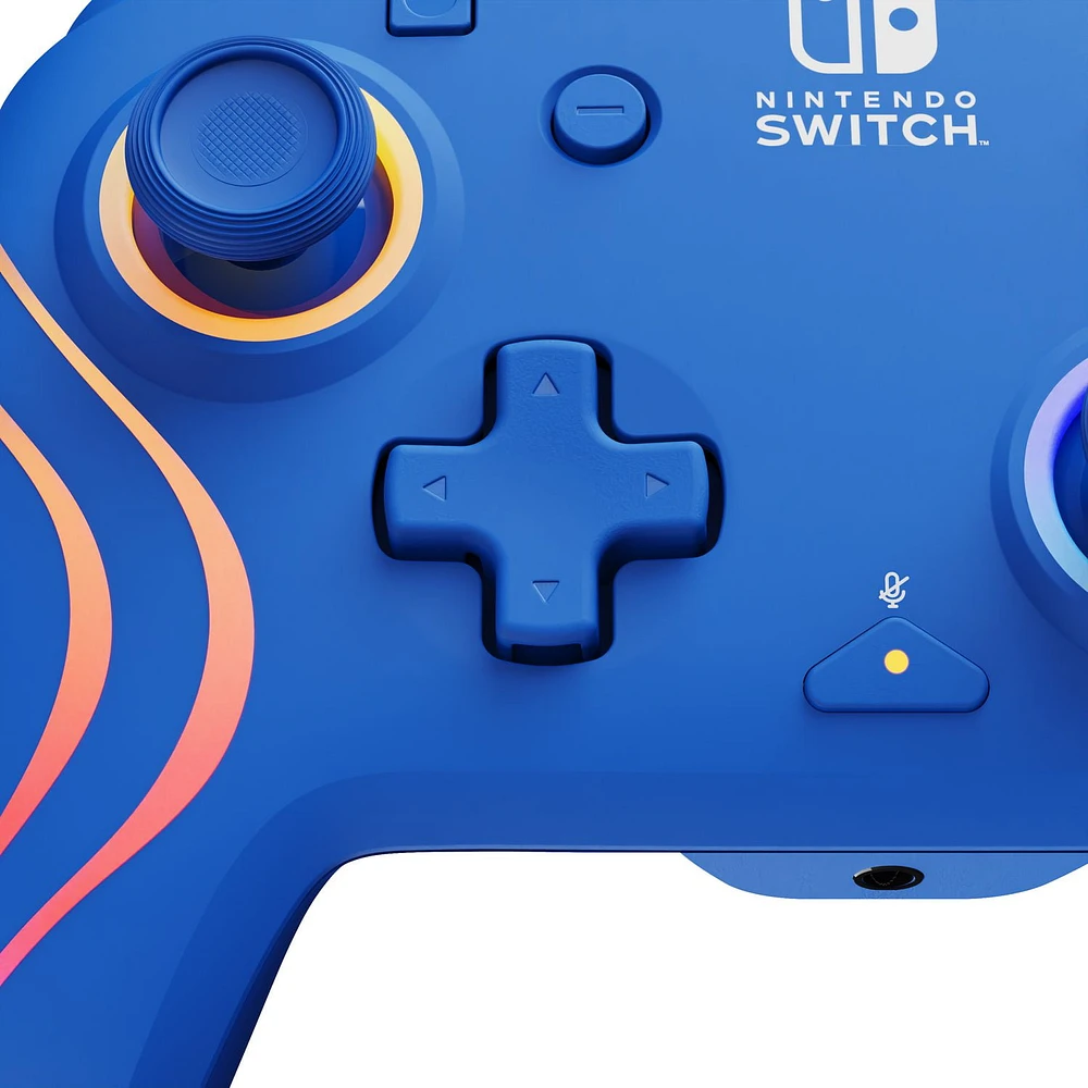 PDP Afterglow™ Wave Wired Controller: Blue - Nintendo Switch, & Nintendo Switch - OLED Model, PDP AG Wave W CNTRL: Blue