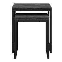 Fort Worth Square Faux Wood Nesting Side Tables