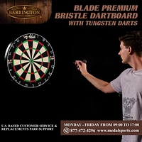 Cible de fléchettes Blade Premium sans agrafes avec fléchettes en tungstène par Barrington Billiards