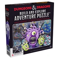 Dungeons & Dragons, Build and Explore Adventure Puzzle, puzzles DnD pour adultes, puzzle de 1 000 pièces Donjons et Dragons pour adultes et enfants à partir de 12 ans