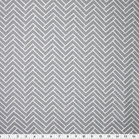 Tissu pré-coupé en toile Fabric Creations en gris chevron - 42" x 72" / 1.1 m x 1.8 m