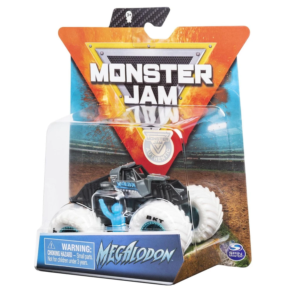 Monster Jam, Official Megalodon 1:64 Scale Die-Cast Vehicle, Training Trucks Series