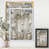 Designart The Modern Grey Forest II Framed Wall Art