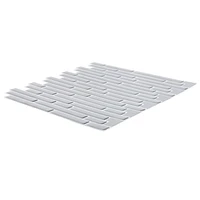 Truu Design Tuiles murales auto-adhésives Peel and Stick Accent, 10 x 10 pouces, argent, 6 pièces