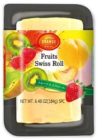 "ORANGE" Japanese Swiss Roll Cake, Milk Cream with Fruits, 184g, Frozen