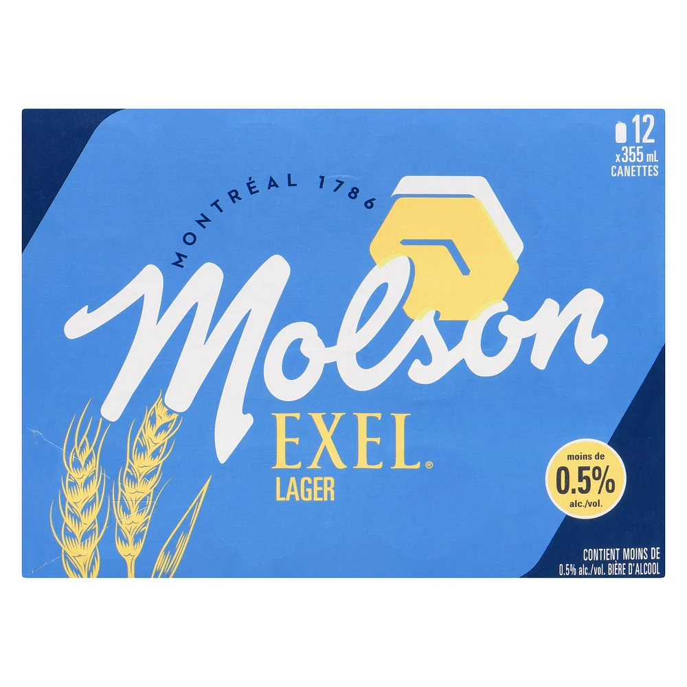 Molson Exel 0.5 % Non Alcohol Beer, Molson Exel Beer 12x355ml