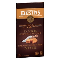 Flagrants Désirs Dark Chocolate bar (72% Cocoa) with Caramel And Sea Salt