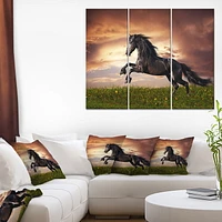 Design Art Galop De Cheval Frison Art Sur Toile