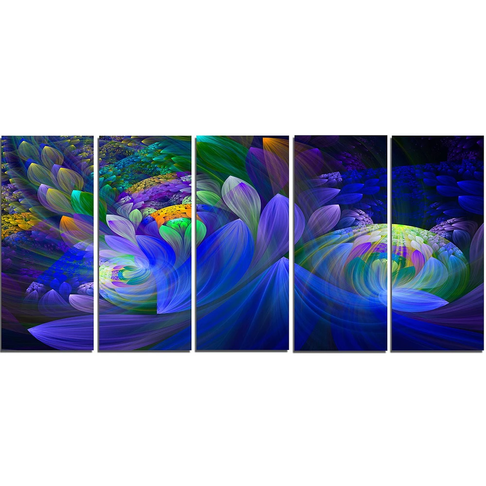 Tableau sur toile imprimée Design Art Bouquet de fleurs bleus Abstrait