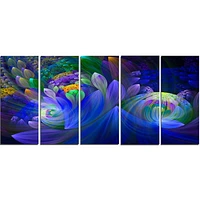 Tableau sur toile imprimée Design Art Bouquet de fleurs bleus Abstrait