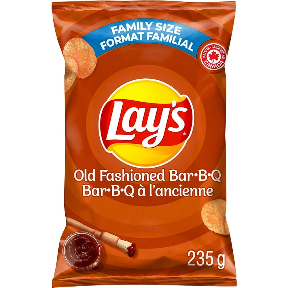 Lay's Old Fashioned Bar-B-Q flavoured potato chips, 235g