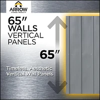 Abri de rangement en acier Arrow Classic 6 x pi Charcoal