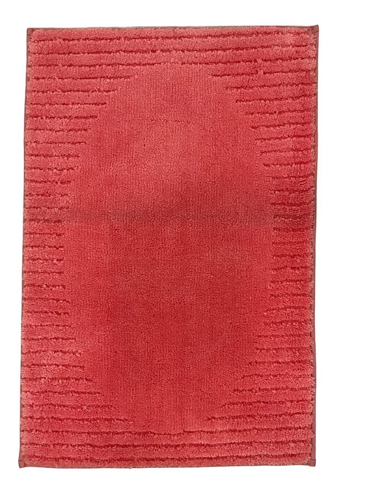 Tapis de bain en microfibre de la collection Naples – 20 pouces x 30 pouces, rouge, tapis de salle de bain doux et absorbant
