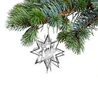 Christmas Spinning Silver Star Metal Ornement Angel - Ensemble De 12