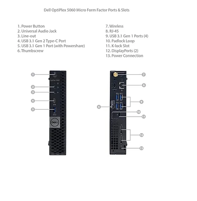 Ordinateur de bureau Dell OptiPLex 5060 Intel i7-8700T reconditionné